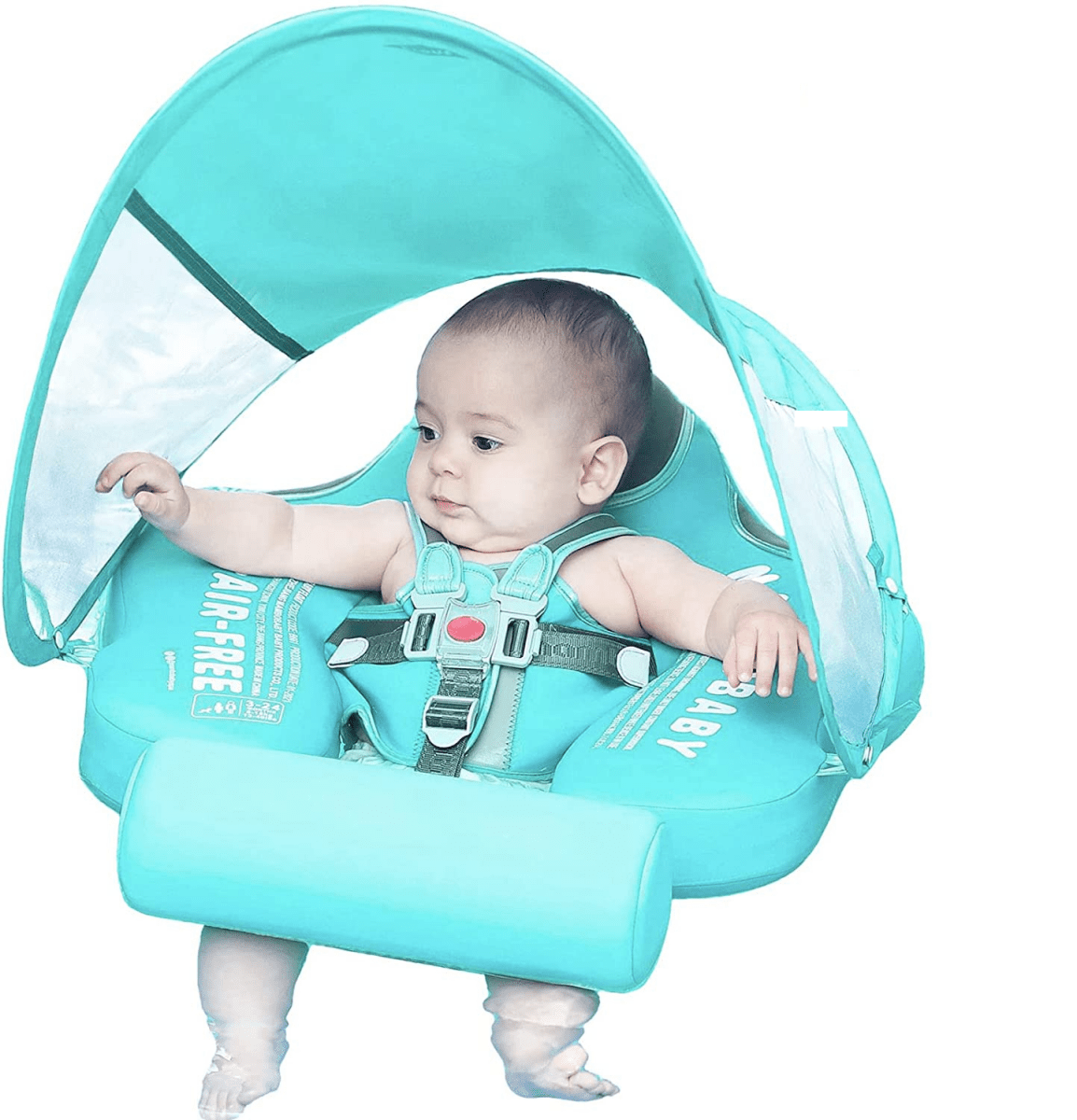 Baby Swim Ring with Canopy - baby swimming ring with sun protection & animal motif for safe splashes in summer 4