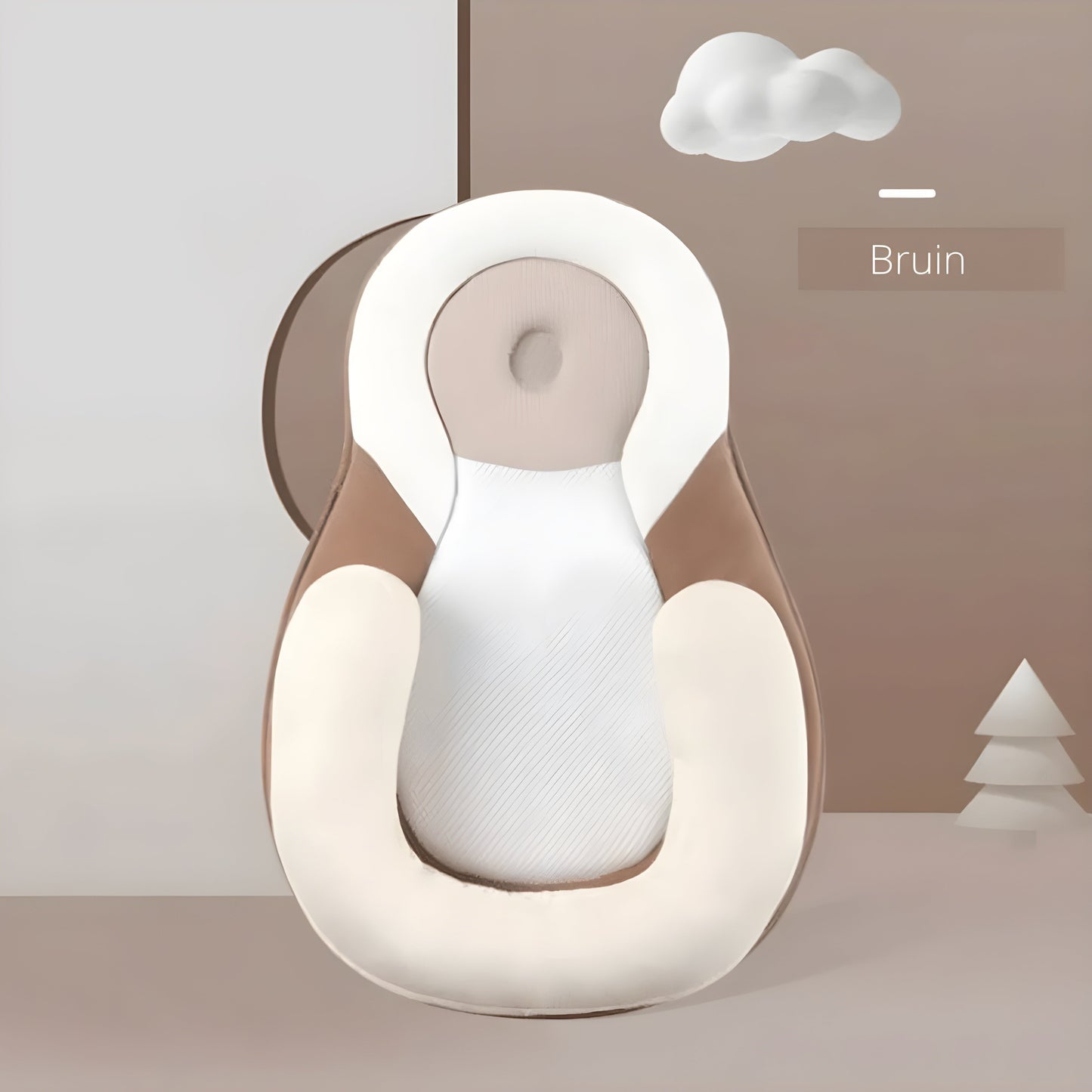 Nestlenap Babykussen - Ergonomisch kussen voor pasgeborenen om veilig te slapen en een plat hoofd te voorkomen - Ademend en zacht comfort