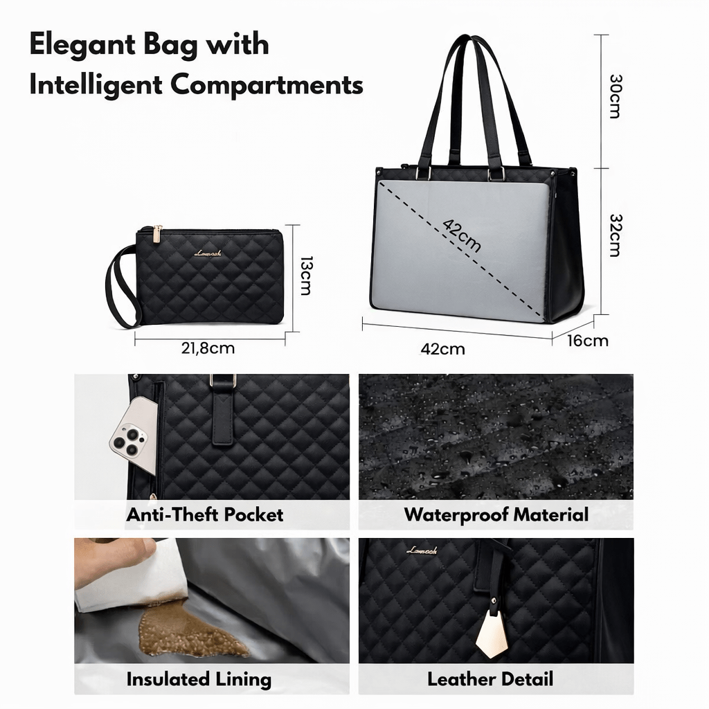 Bagsball 2-in-1 - Stijlvolle draagtas met geïsoleerd lunchvak