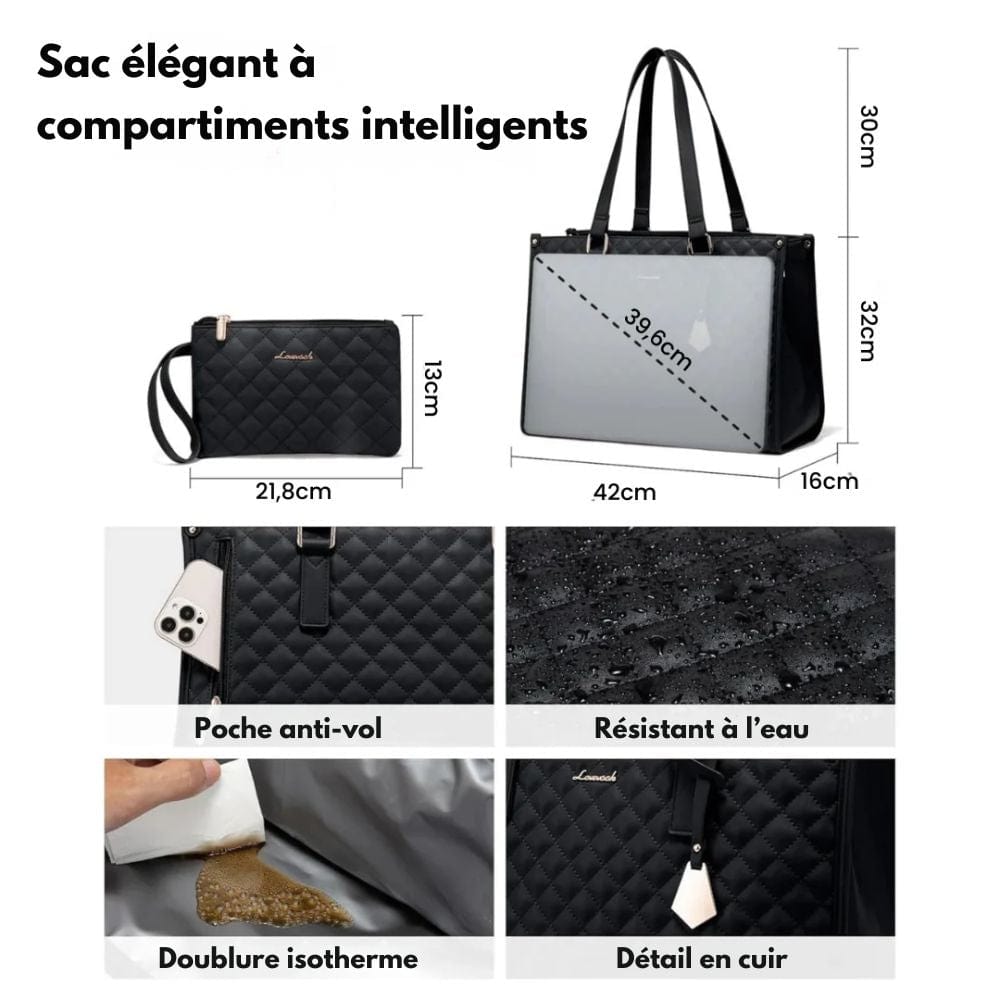 BAGSBALL 2-in-1-Elegant shopping bag with integrated insulating compartment & large storage space 6