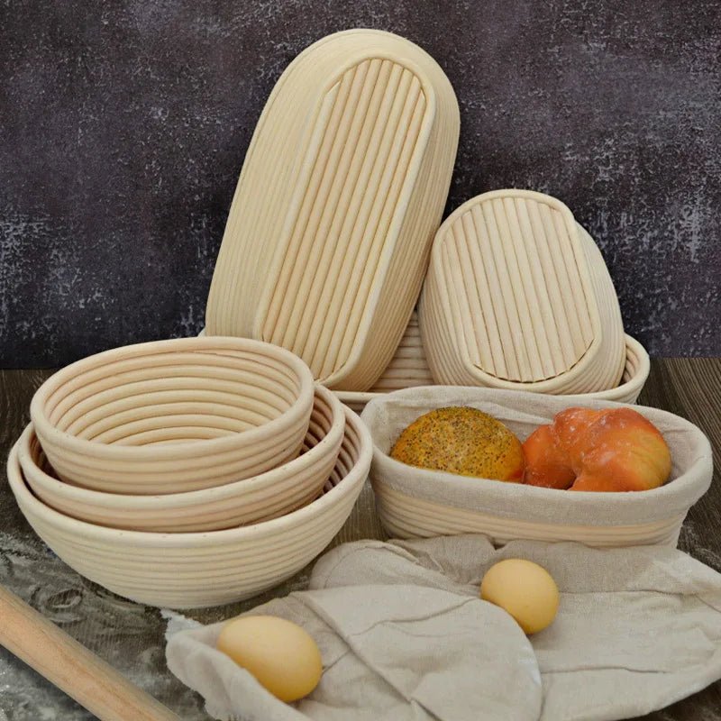 CRUSTORA – Handmade Rattan Proofing Basket Oval & Round for Perfect Bread Texture 1