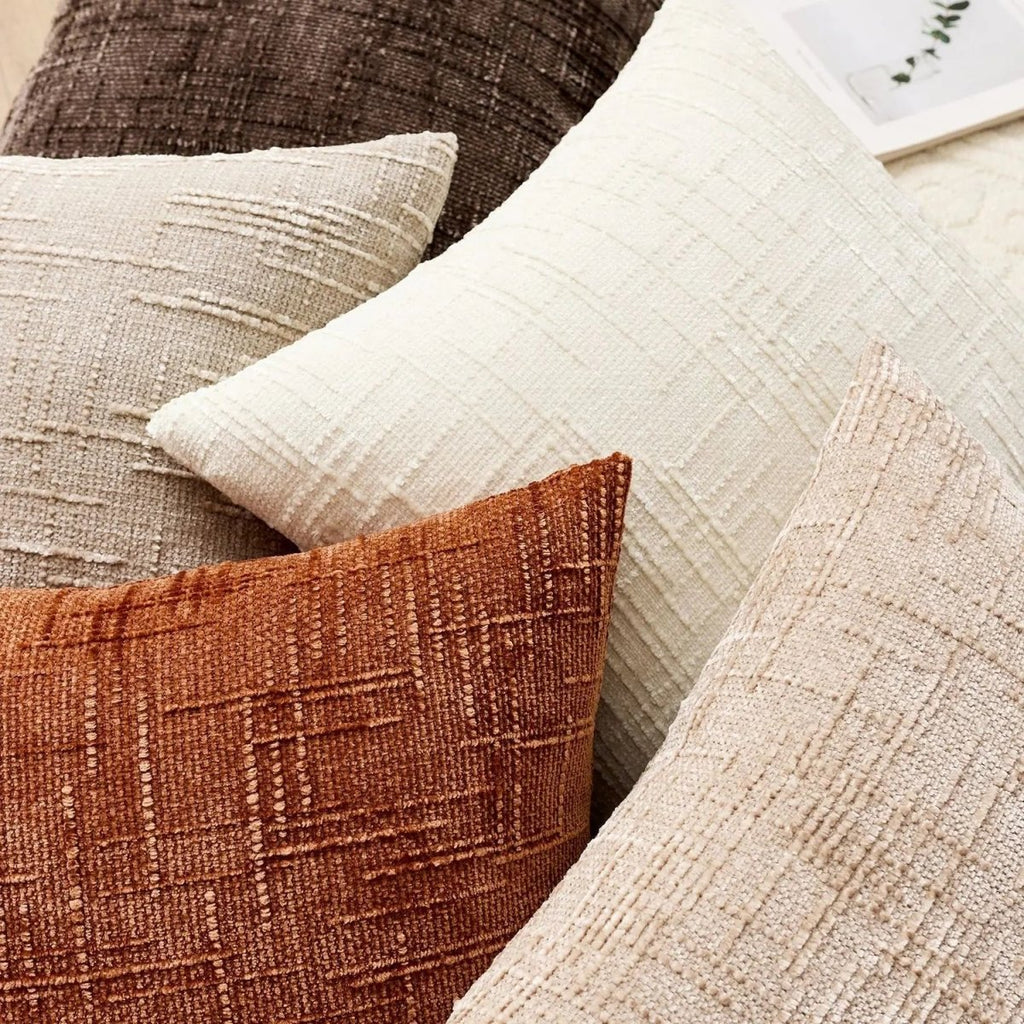 Chenille Decorative Throw Pillow - Soft Bamboo Structure, Elegant Accent 3