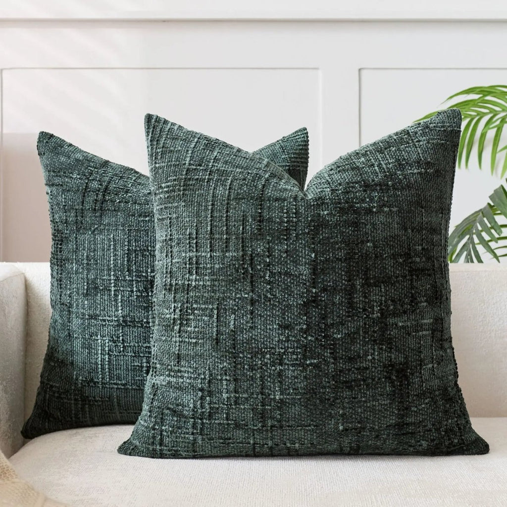 Chenille Decorative Throw Pillow - Soft Bamboo Structure, Elegant Accent 6