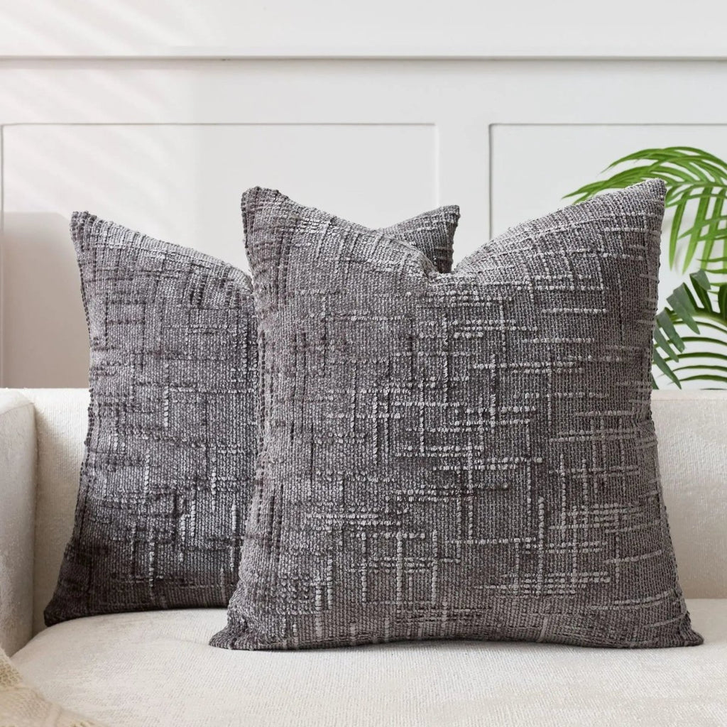 Chenille Decorative Throw Pillow - Soft Bamboo Structure, Elegant Accent 8