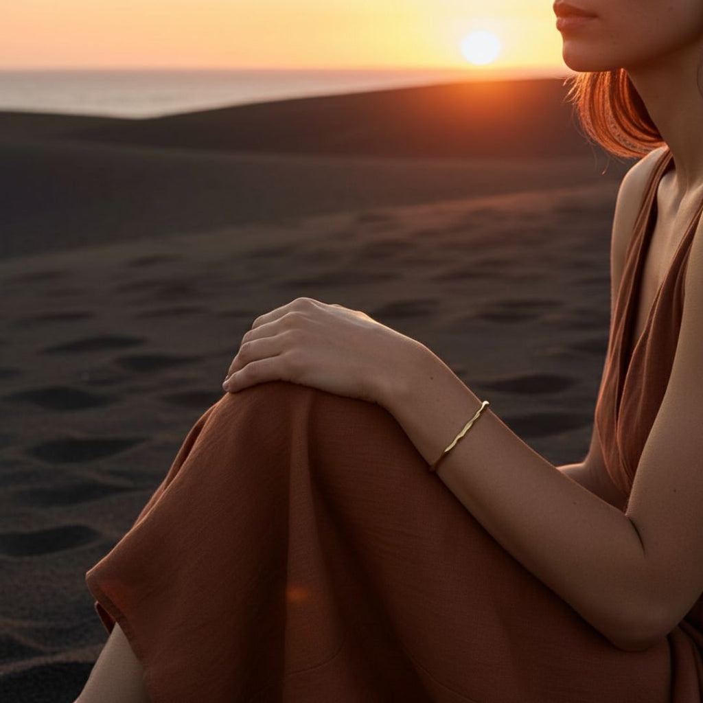 Gouden Driftwood Flow Armband