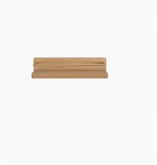 Natural Bamboo Wall-Mounted Coat Rack Shelf for Entryway & Bathroom 15