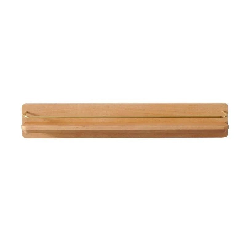 Natural Bamboo Wall-Mounted Coat Rack Shelf for Entryway & Bathroom 16