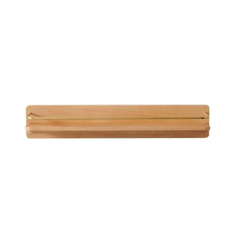 Natural Bamboo Wall-Mounted Coat Rack Shelf for Entryway & Bathroom 10