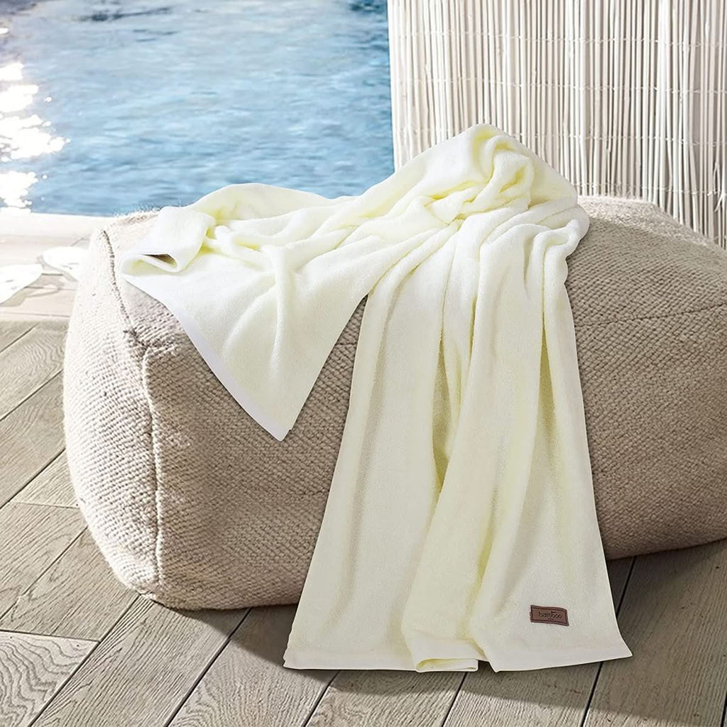 Bambora Plush Bath Towel | Extra-soft bamboo fabric for spa, gym, and home use