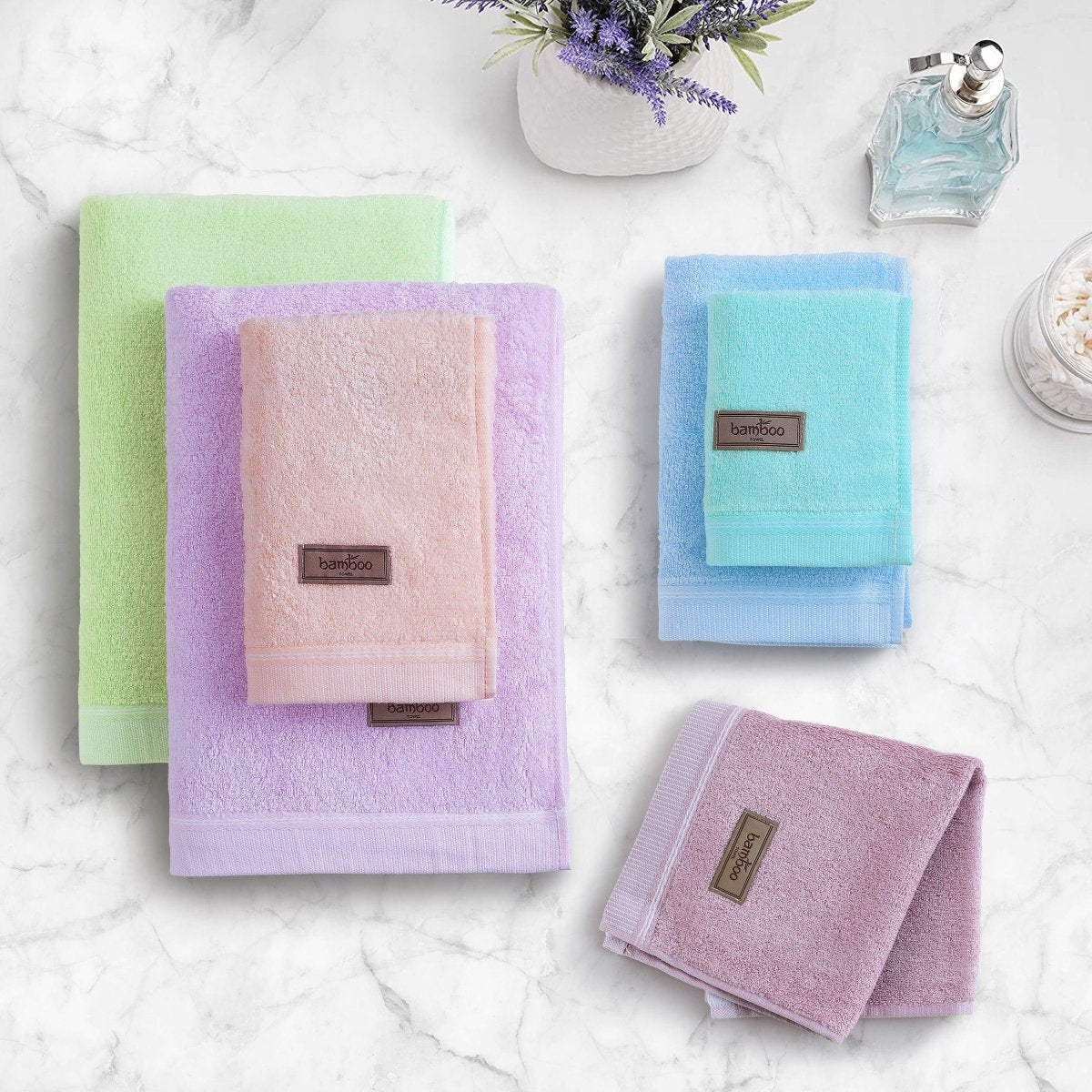 Asciugamano da bagno morbido Bambora | Tessuto in bambù extra morbido per spa, palestra e uso domestico