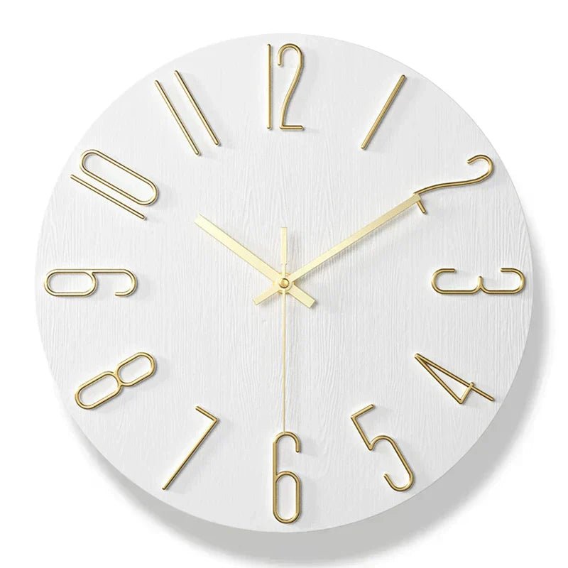 NORDHOUR – Scandinavian Frameless Wall Clock Made of Wood with Silent Quartz 7