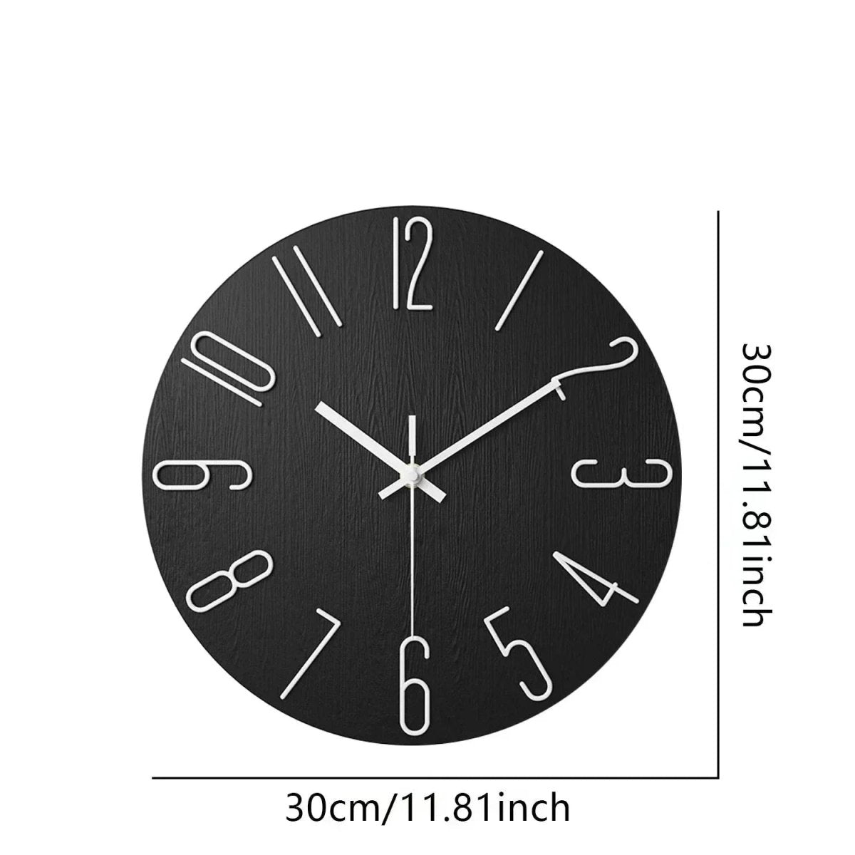 NORDHOUR – Scandinavian Frameless Wall Clock Made of Wood with Silent Quartz 4