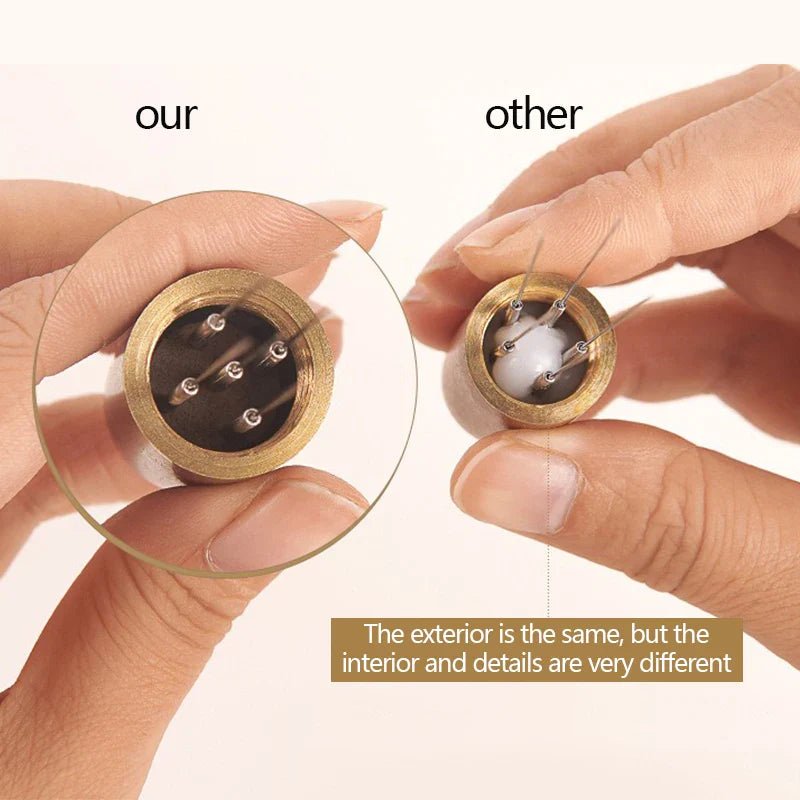 BARISTAPRO – Presný tamper na espresso s ihlami z nehrdzavejúcej ocele a drevenou rukoväťou