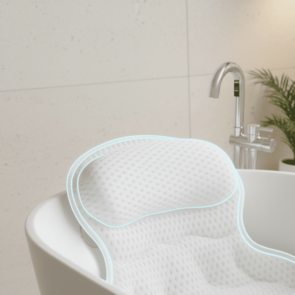 BathCloud 4D Bath Cushion - Ergonomic Neck & Back Support for Ultimate Relaxation 3