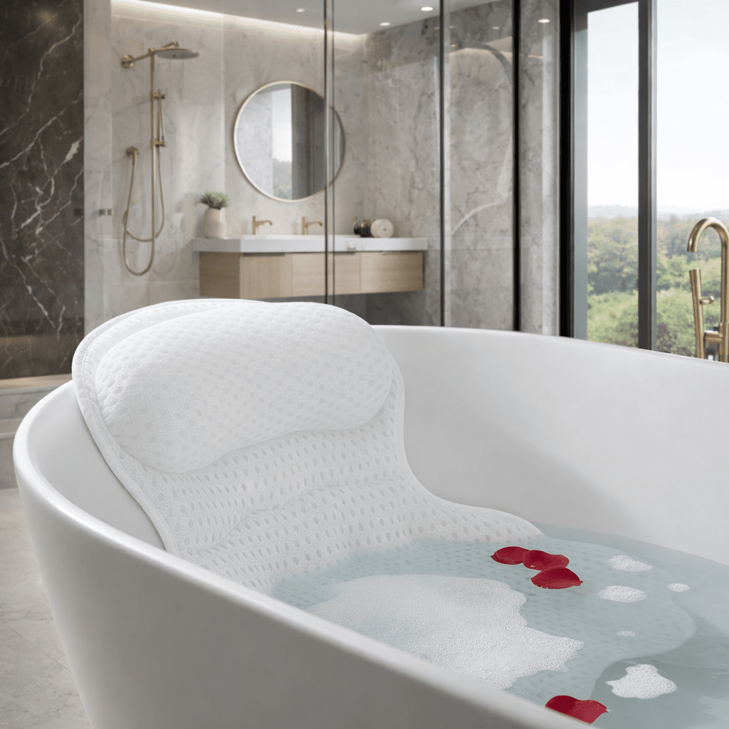 BATHORA – 4D Ergonomic Bath Cushion with Neck & Back Support