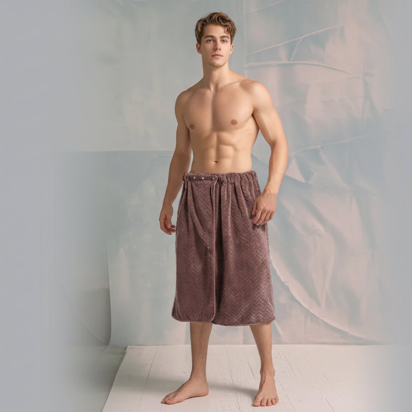URBANSPA – Plus Size Men's Bath Skirt Towel Soft, Absorbent & Comfortable for Home, Travel, Spa & Beach 8