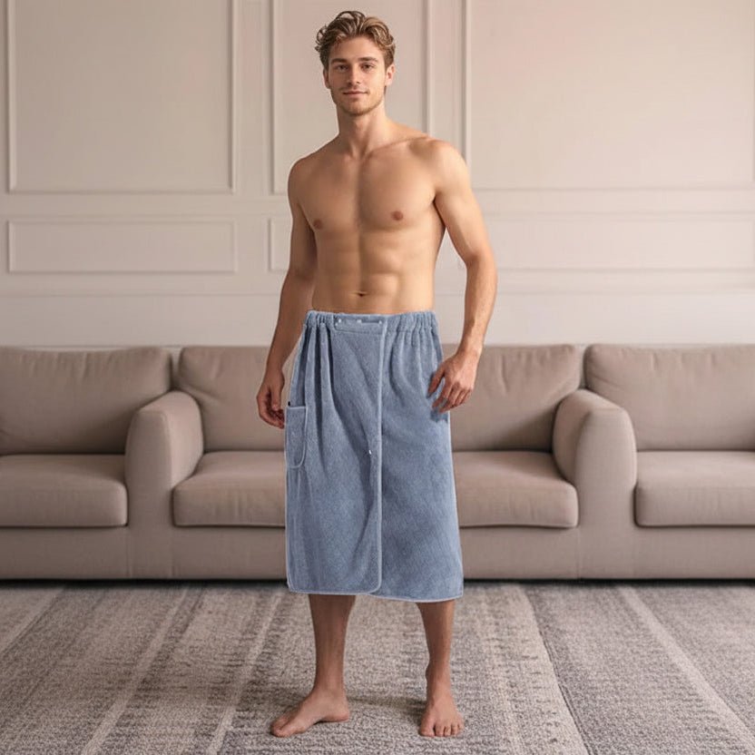 URBANSPA – Plus Size Men's Bath Skirt Towel Soft, Absorbent & Comfortable for Home, Travel, Spa & Beach 1
