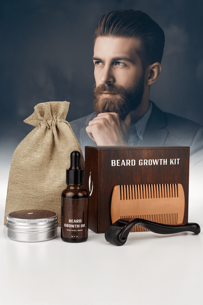 KIT BEARVITA – Ensemble complet pour la croissance et le soin de la barbe
