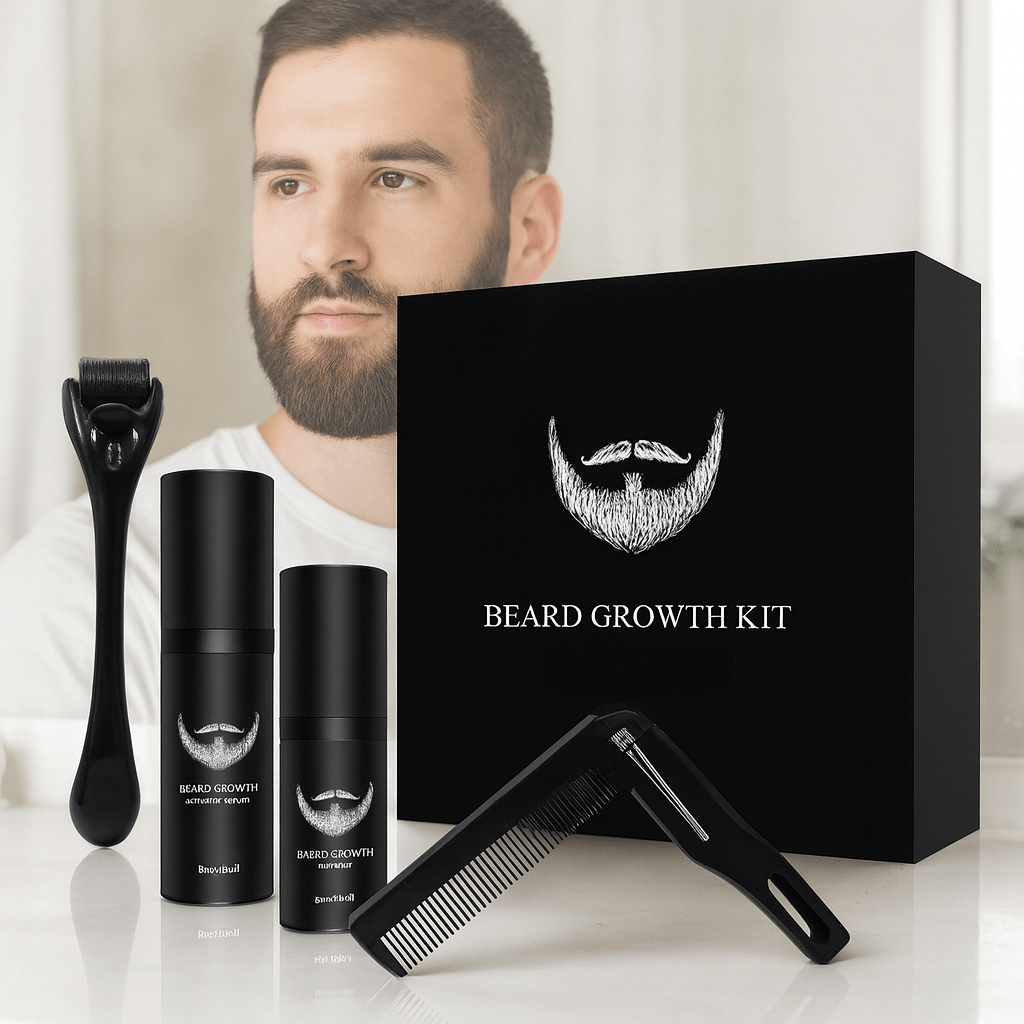 KIT BEARVITA – Ensemble complet pour la croissance et le soin de la barbe