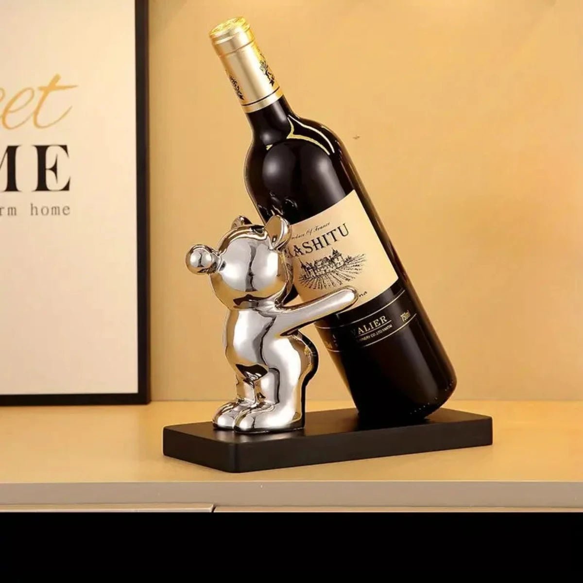 Bearwine Rack-playful ceramic wine shelf in bear design for stylish bottle storage 6