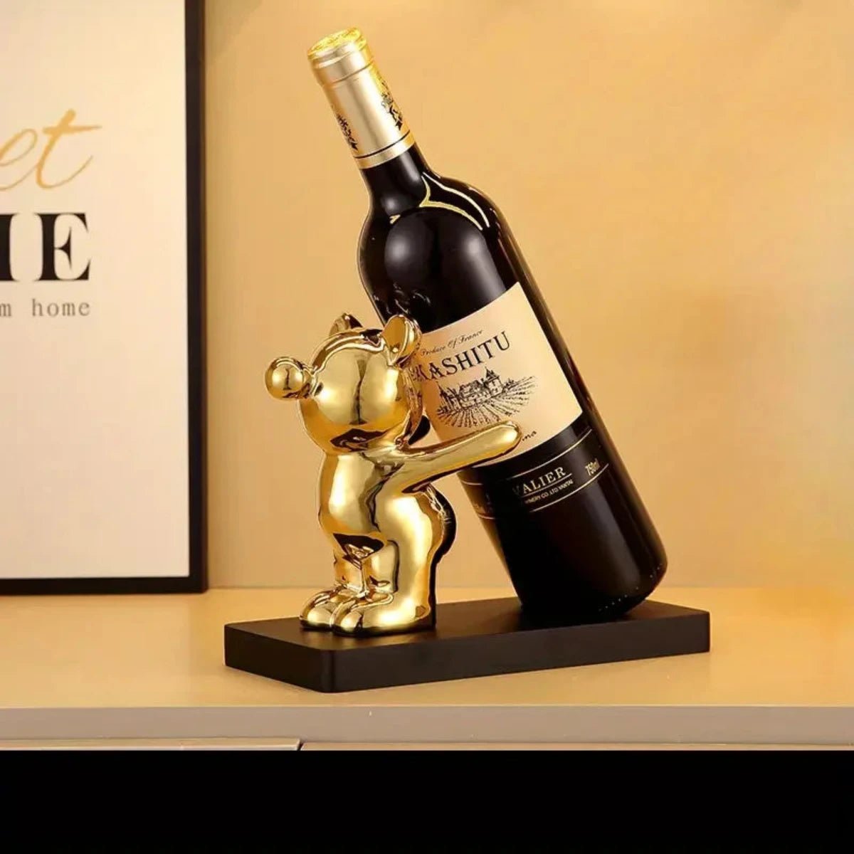 Bearwine Rack-playful ceramic wine shelf in bear design for stylish bottle storage 0