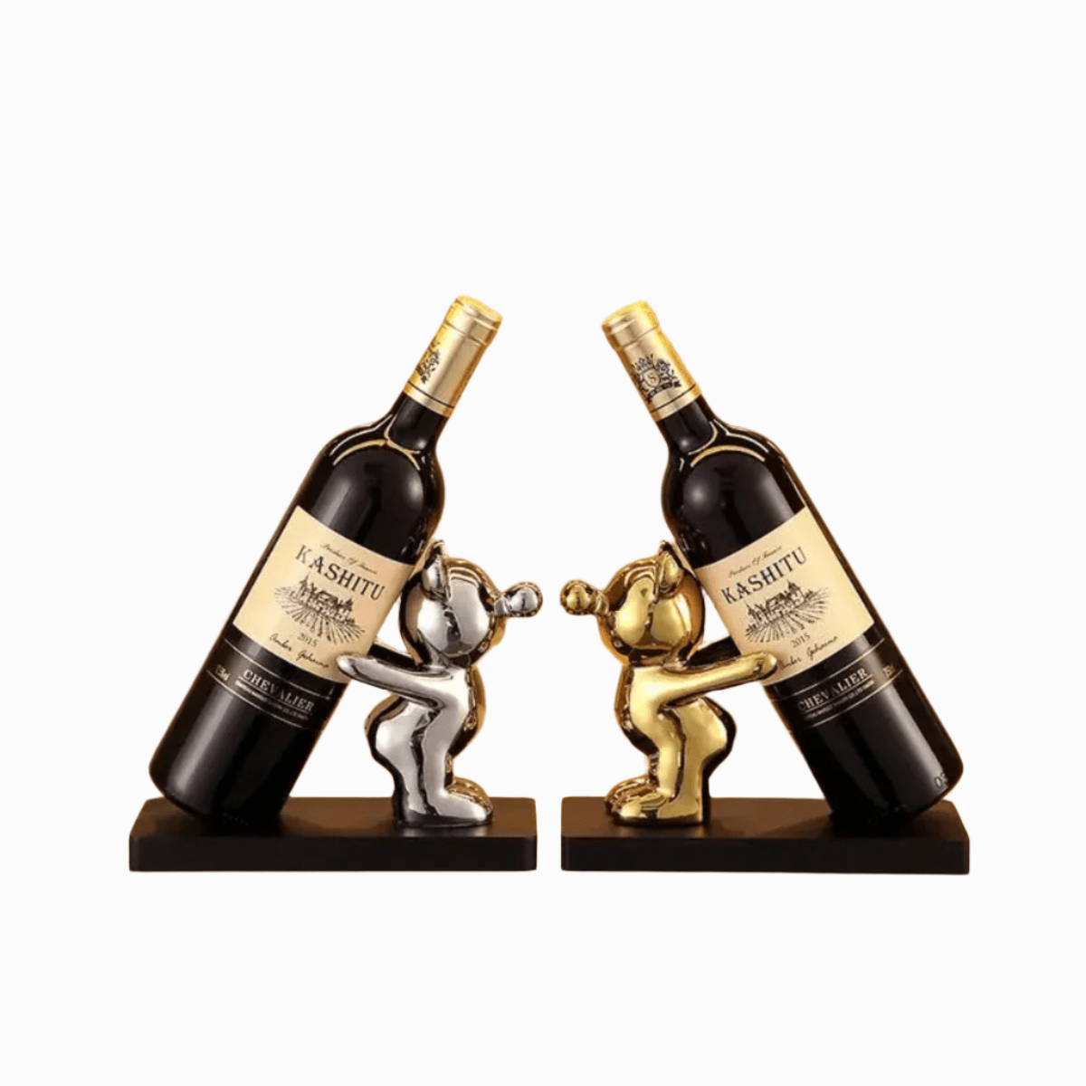 Bearwine Rack-playful ceramic wine shelf in bear design for stylish bottle storage 1