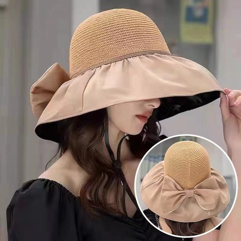 Summer Straw Sun Hat - Large Brim Anti-UV Protection for Outdoor Activities 1