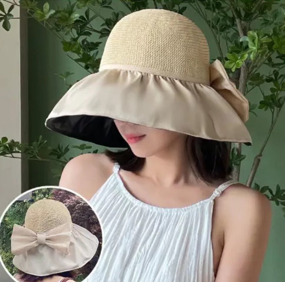 Summer Straw Sun Hat - Large Brim Anti-UV Protection for Outdoor Activities 0