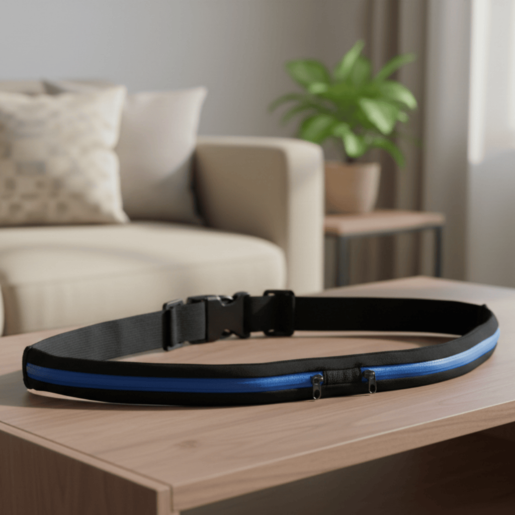 RUNBELT – Adjustable Waterproof Running Waist Pack Fanny Bag with Double Pockets 0