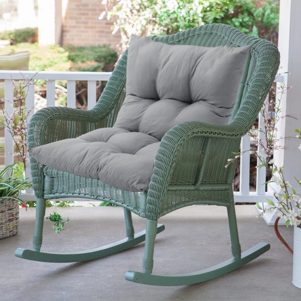 Plush Grey Rectangular Tufted Bench Cushion - Weather-Resistant Outdoor Comfort 1