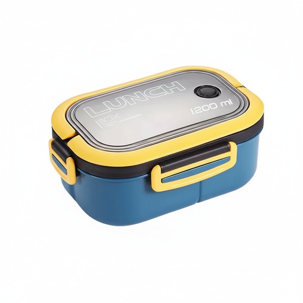 STACKBITE Double-Tier Bento Lunch Box with Cutlery for Organized Meals 6