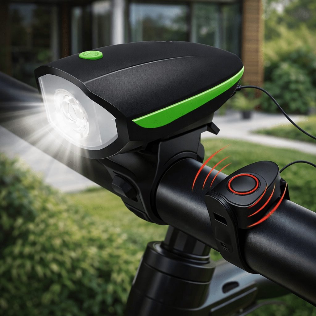 DIGIRIDE FORZA – Rechargeable 3-in-1 LED Bicycle Light & Horn for Smart Cycling Safety 0