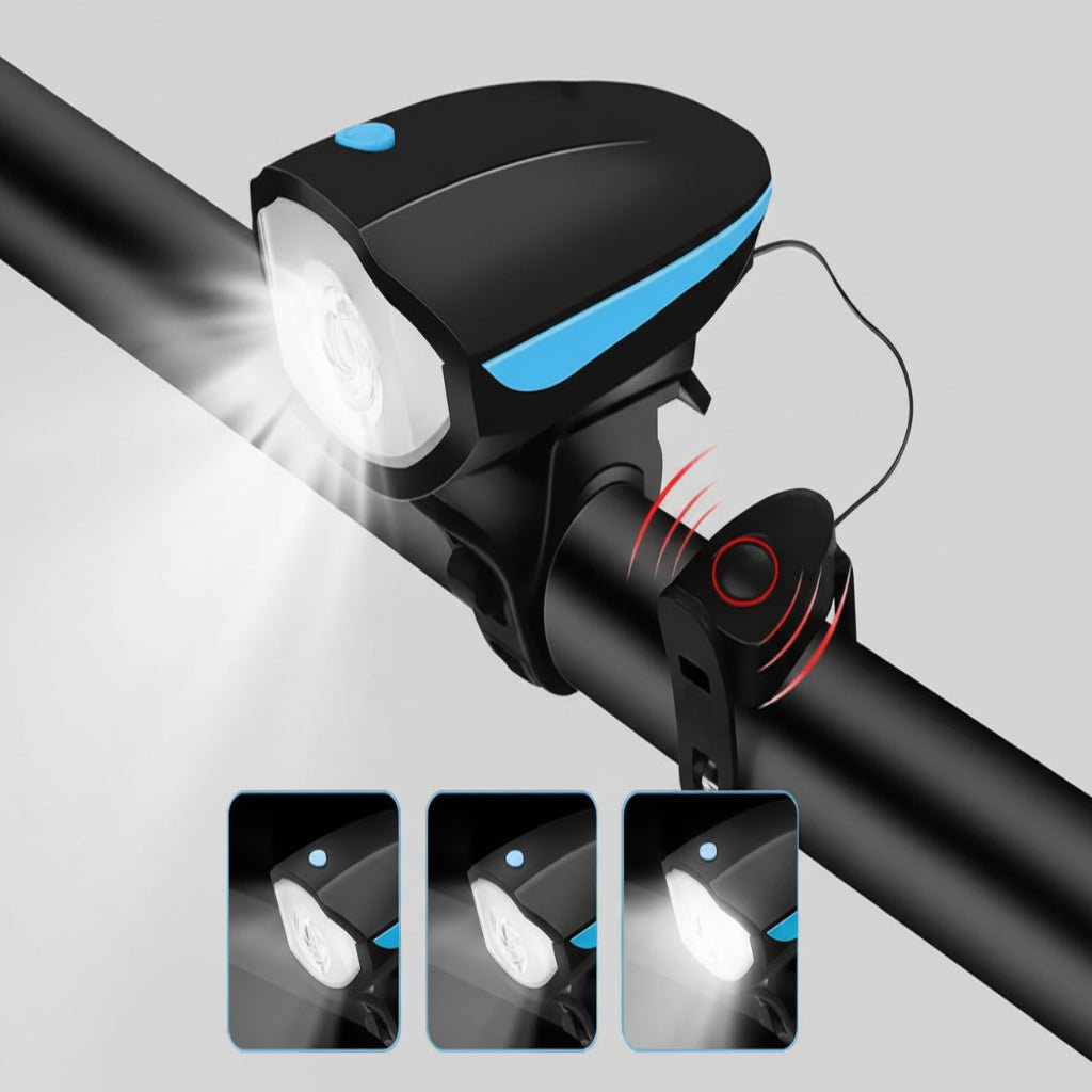 DIGIRIDE FORZA – Rechargeable 3-in-1 LED Bicycle Light & Horn for Smart Cycling Safety 1