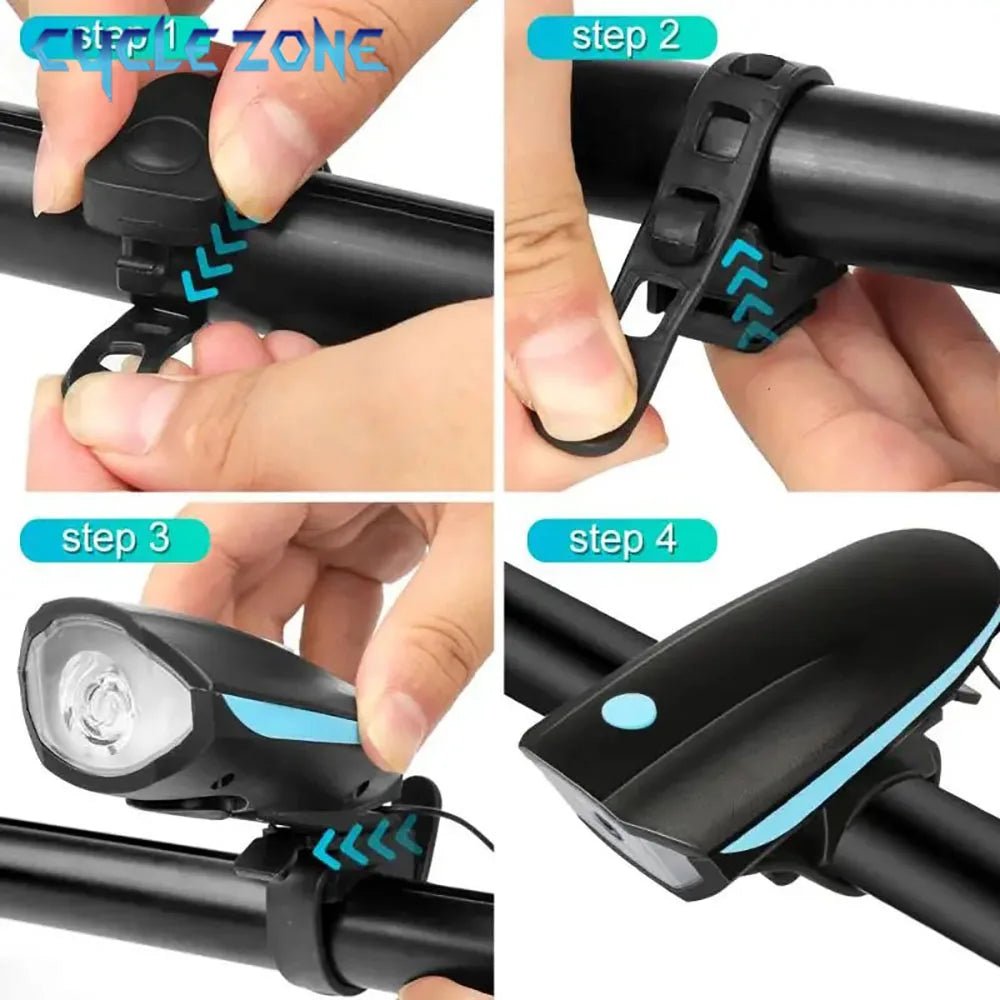 DIGIRIDE FORZA – Rechargeable 3-in-1 LED Bicycle Light & Horn for Smart Cycling Safety 2