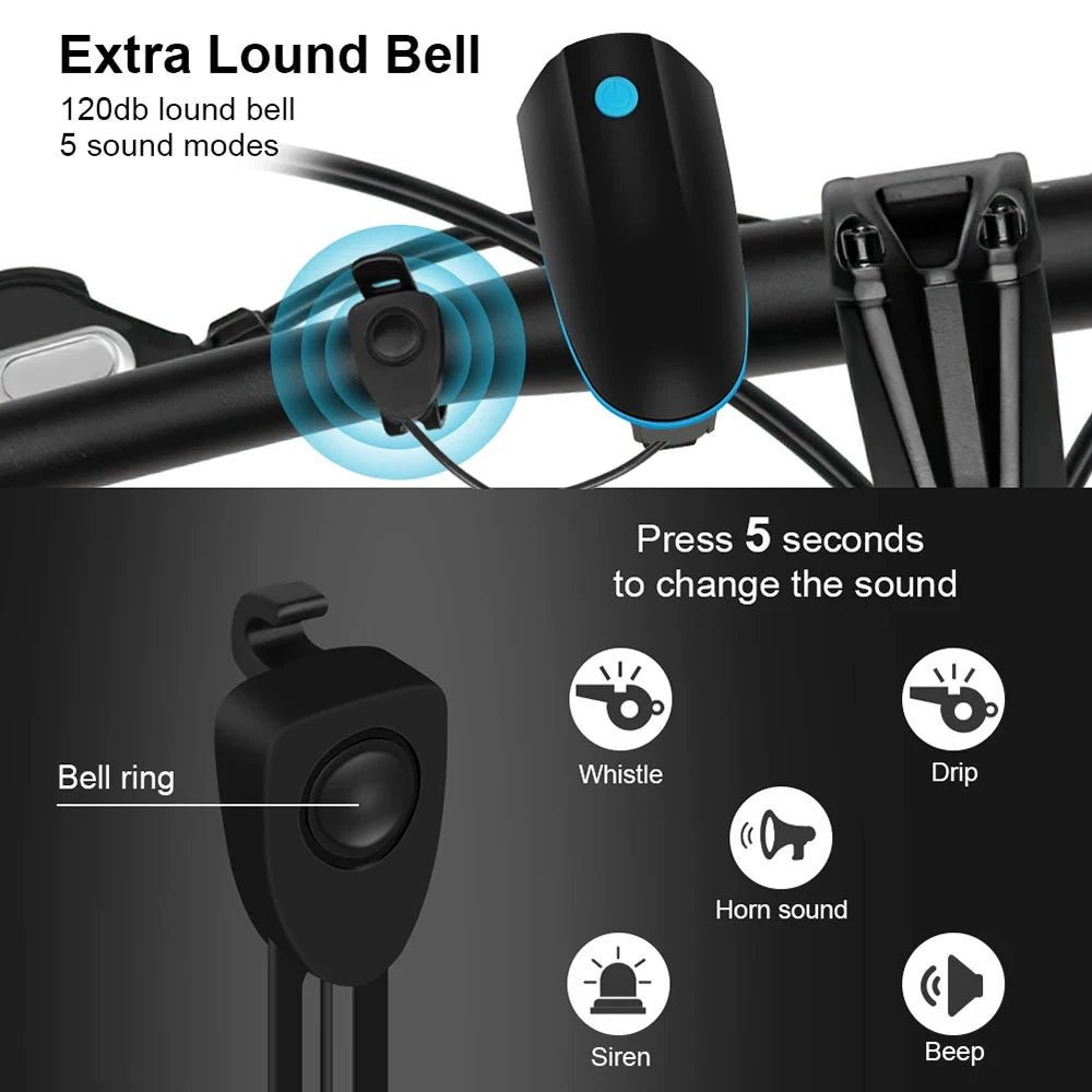 DIGIRIDE FORZA – Rechargeable 3-in-1 LED Bicycle Light & Horn for Smart Cycling Safety 3