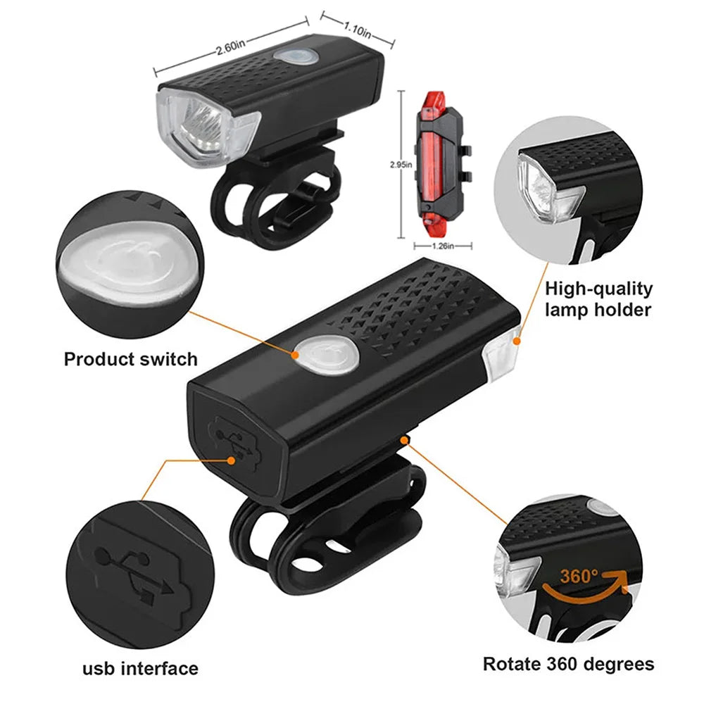 BikeBeam - Luce per bicicletta USB ricaricabile con luce posteriore per pedalate notturne sicure