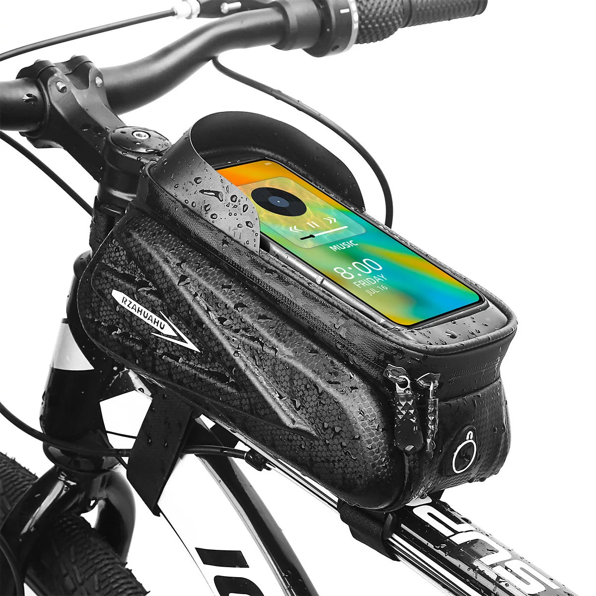 BikeGear PRO - Borsa da bici impermeabile con touchscreen e jack per cuffie