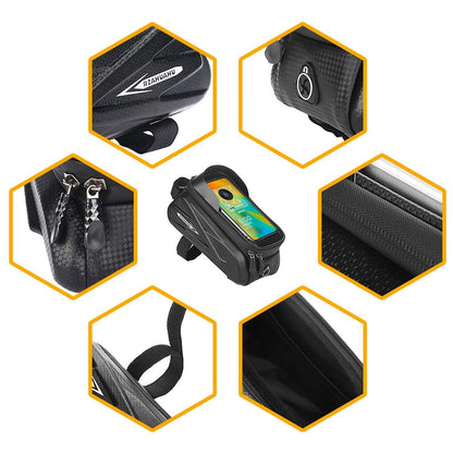BikeGear PRO - Borsa da bici impermeabile con touchscreen e jack per cuffie