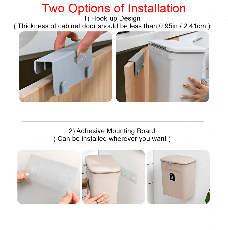 SMARTBIN – Compact Wall-Mounted Smart Lid Trash Can with Odor-Proof Dual Opening 4