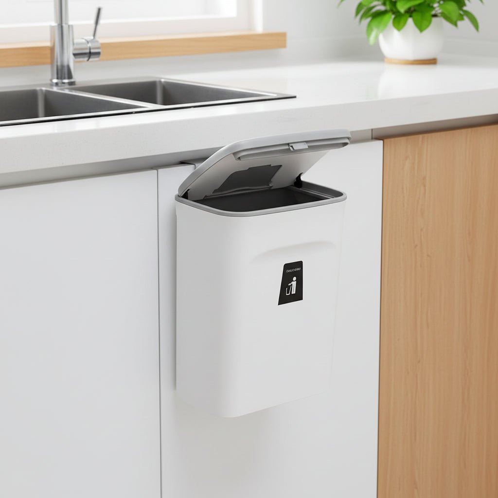 SMARTBIN – Compact Wall-Mounted Smart Lid Trash Can with Odor-Proof Dual Opening 0