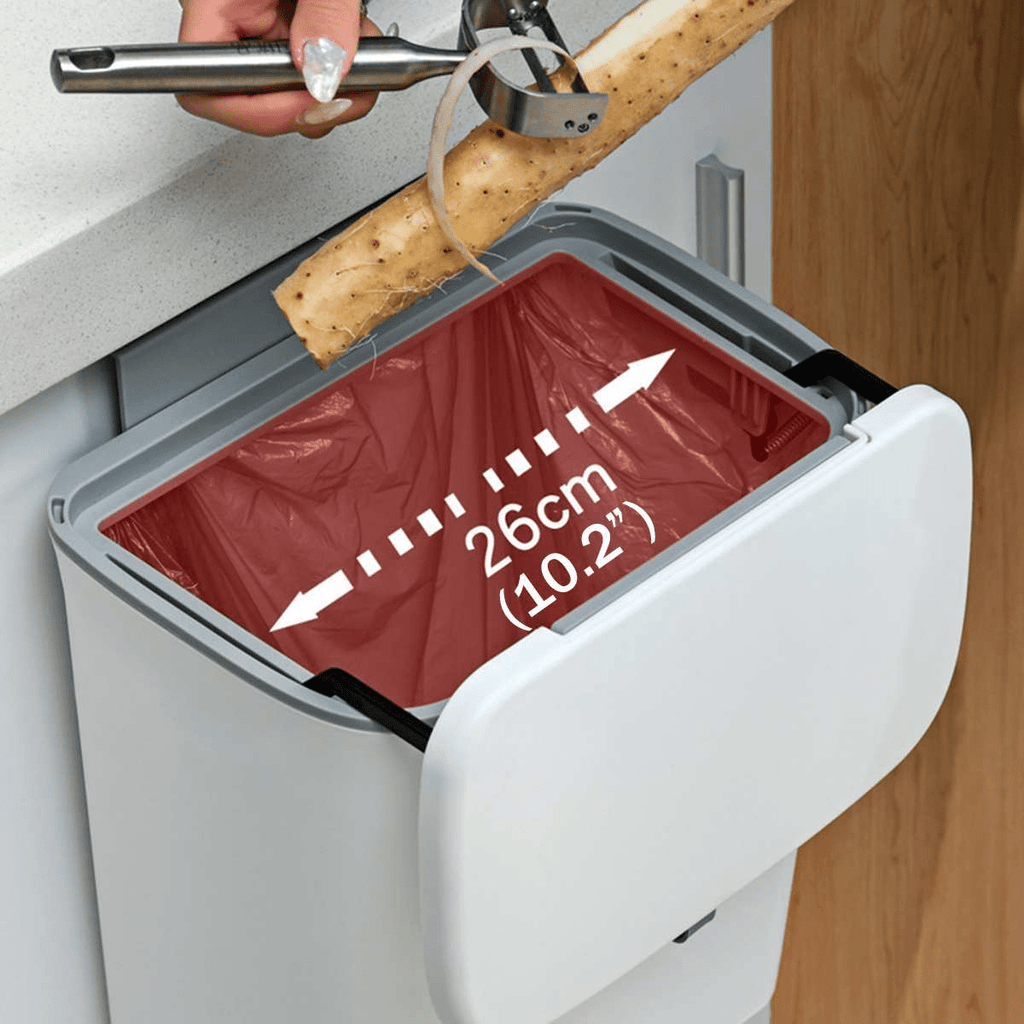 SMARTBIN – Compact Wall-Mounted Smart Lid Trash Can with Odor-Proof Dual Opening 2