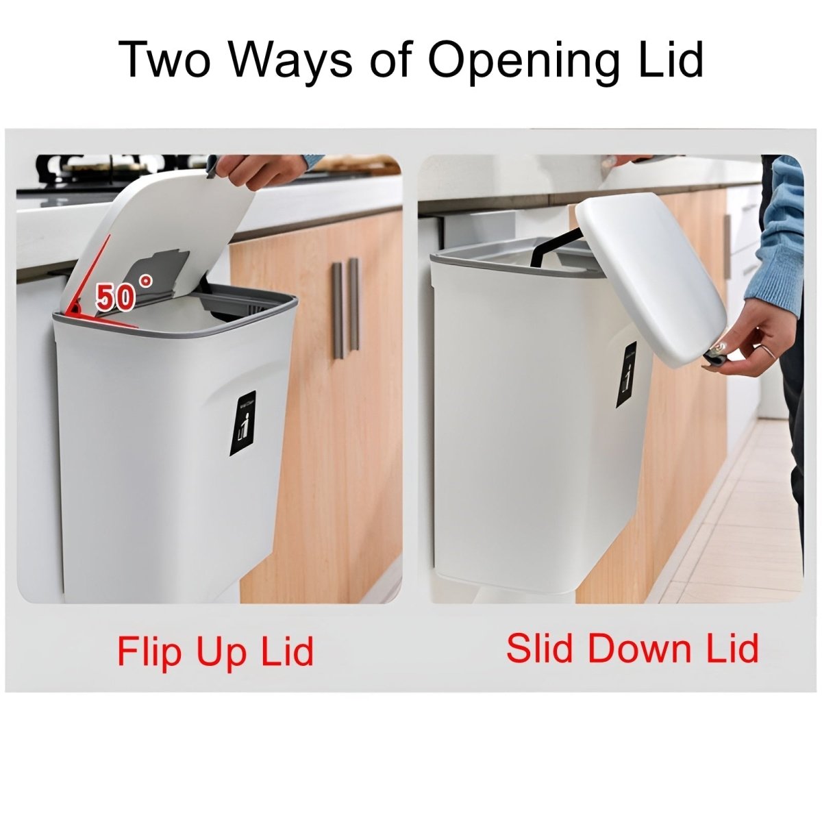 SMARTBIN – Compact Wall-Mounted Smart Lid Trash Can with Odor-Proof Dual Opening 5