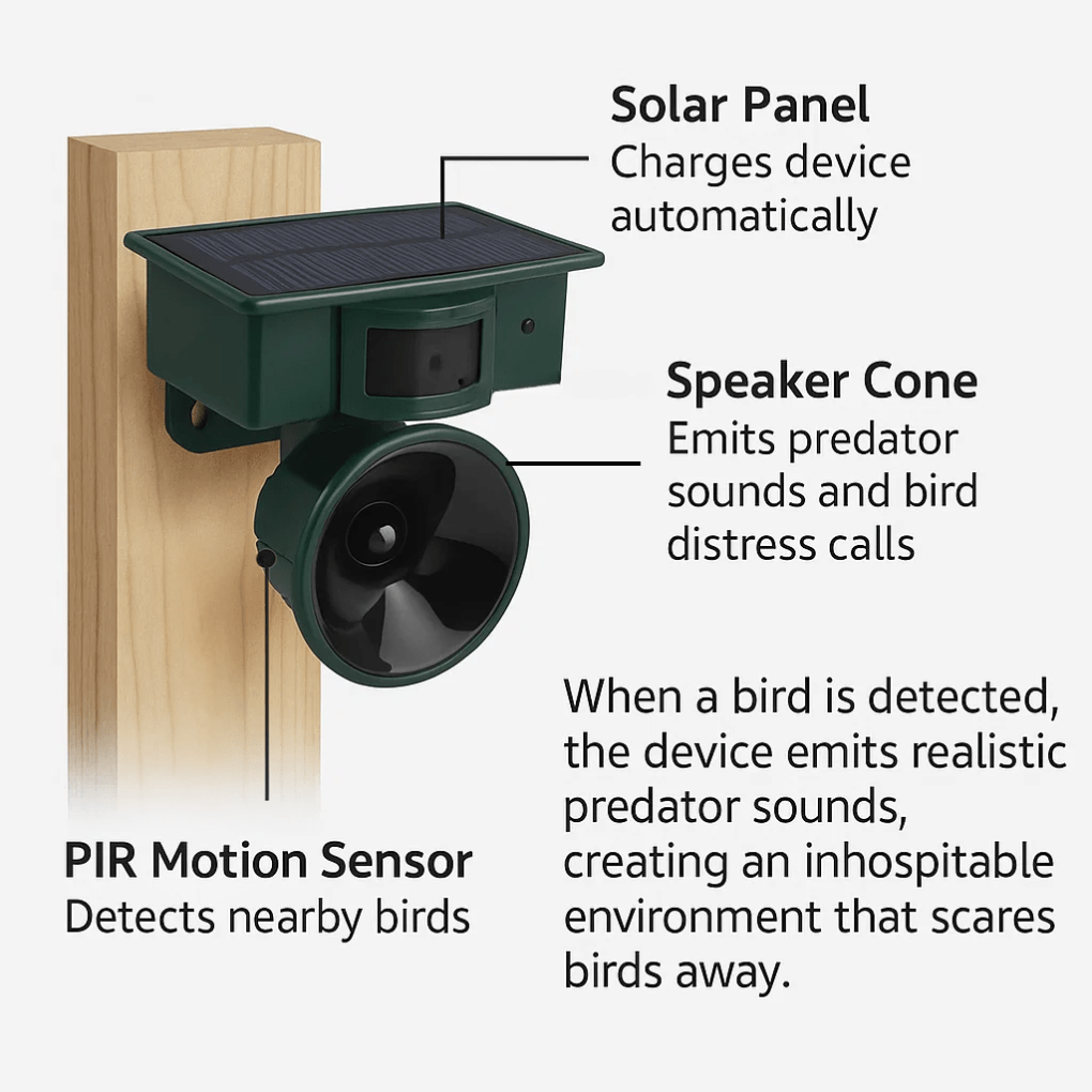 Birdguard Sensor - Motion detector bird defense device for effective protection 1