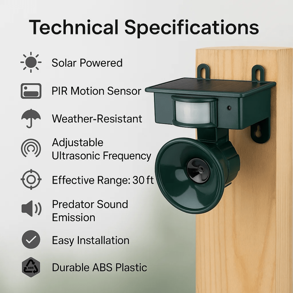 Birdguard Sensor - Motion detector bird defense device for effective protection 3