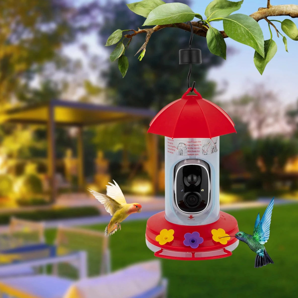 Smart Bird Feeder with 1080P Camera & Wide Viewing Angle for Outdoor Monitoring 4