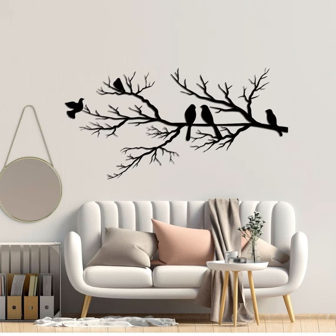 BIRDWING ART – Metallinen seinäkoriste linnuilla eleganttiin sisustukseen