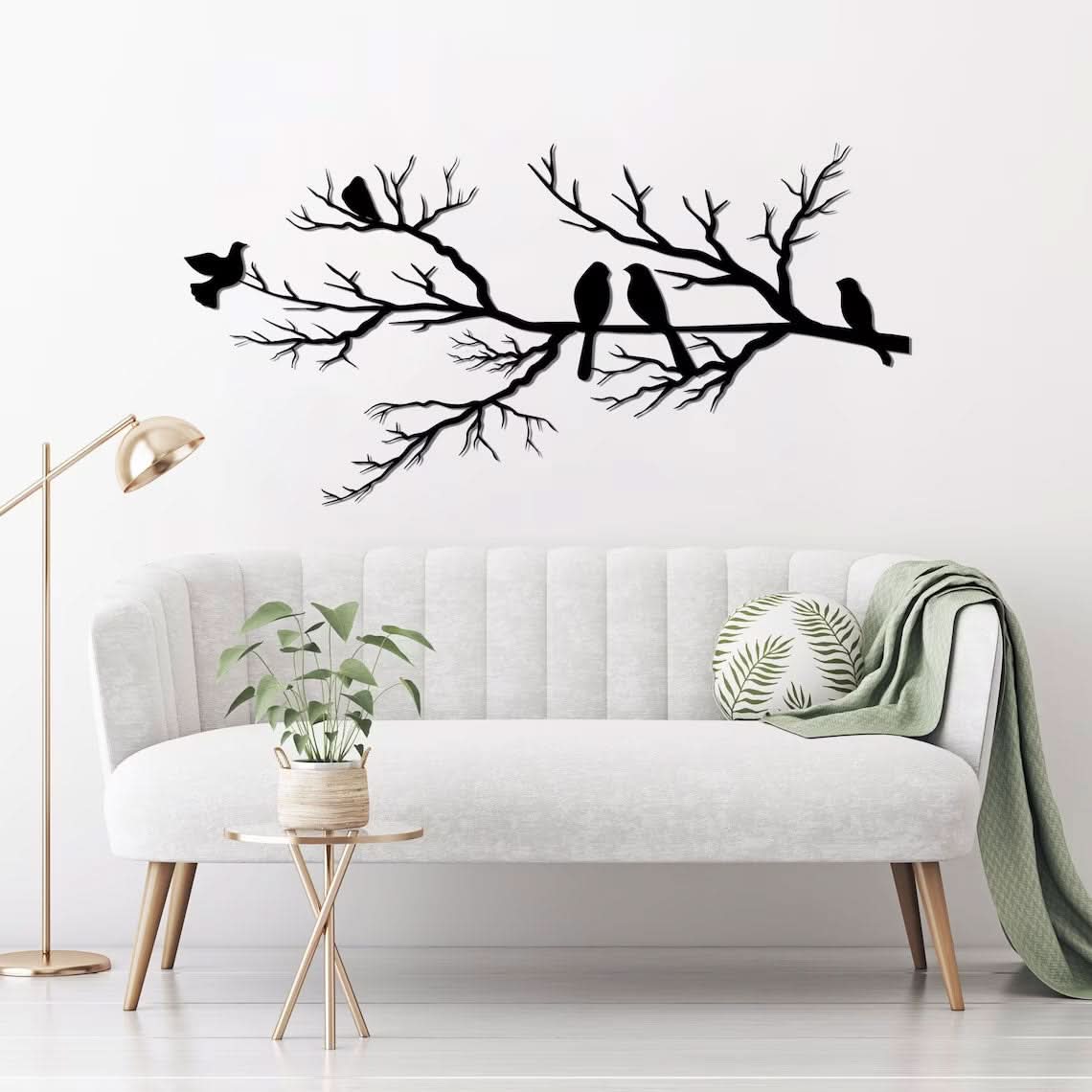 BIRDWING ART – Metallinen seinäkoriste linnuilla eleganttiin sisustukseen
