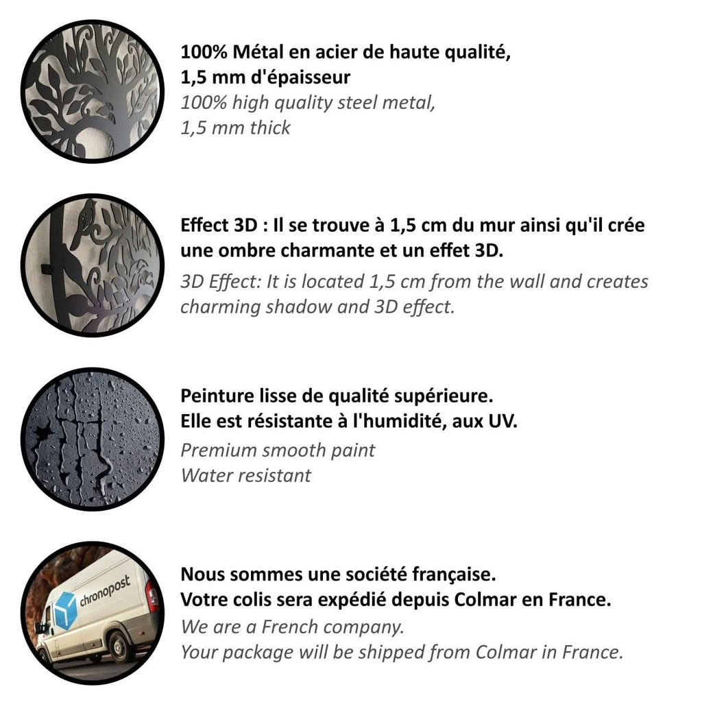 BIRDWING ART – Metallinen seinäkoriste linnuilla eleganttiin sisustukseen