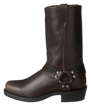 Men's 11-Inch Black Harness Boots - Waterproof Leather, Non-Slip Sole, Durable 1