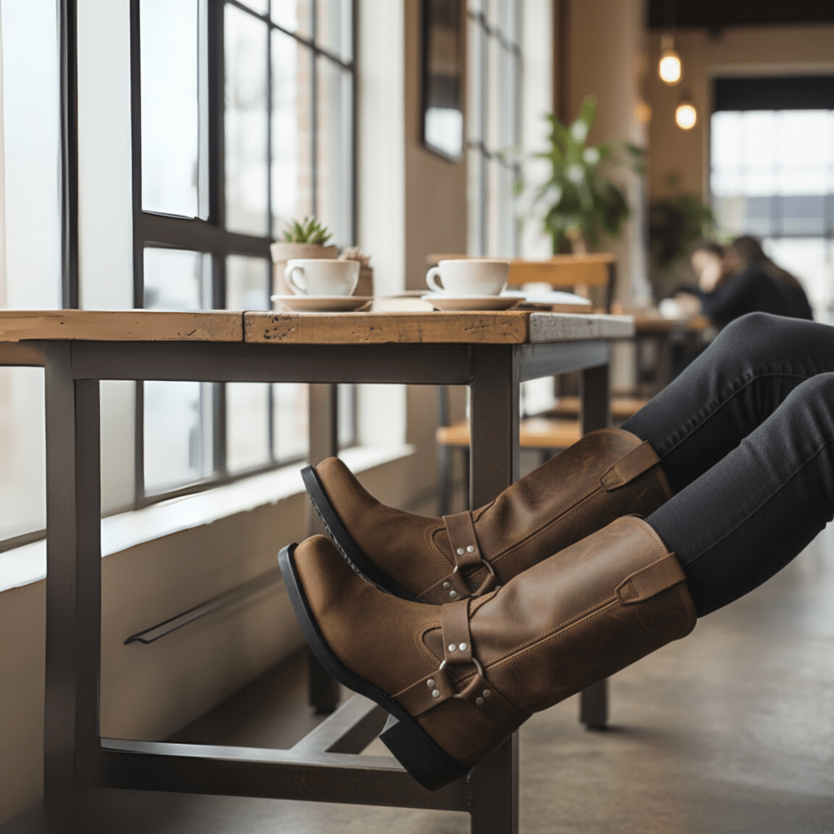 BLACKFORGE – Botas de arnés para hombre de 11 pulgadas con cuero impermeable
